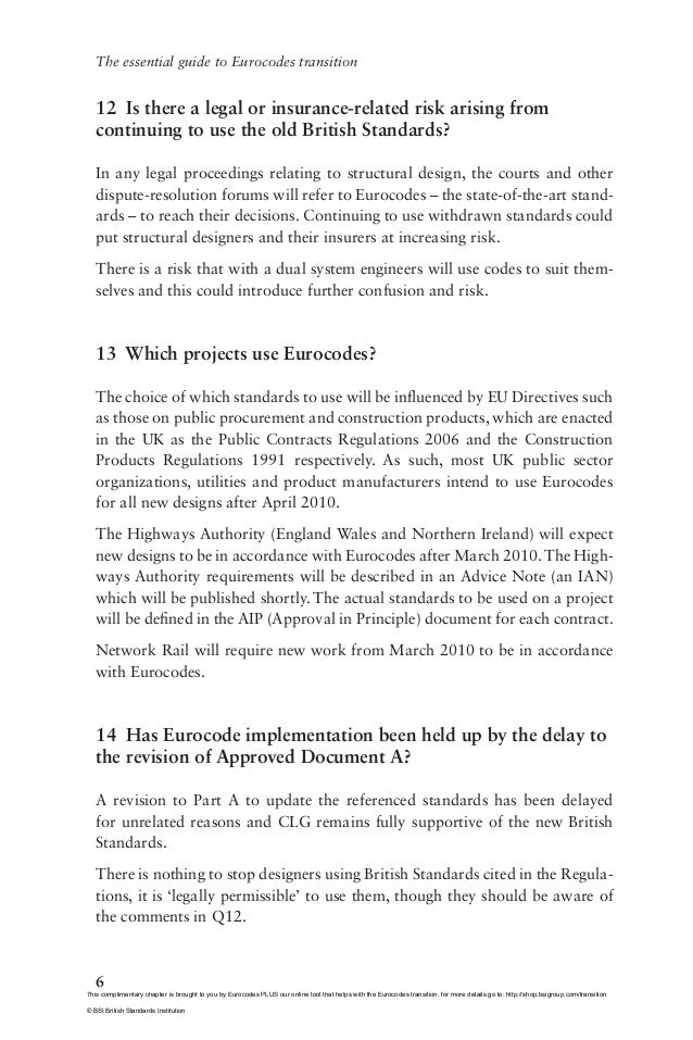 Essential Guide to Eurocodes Transition